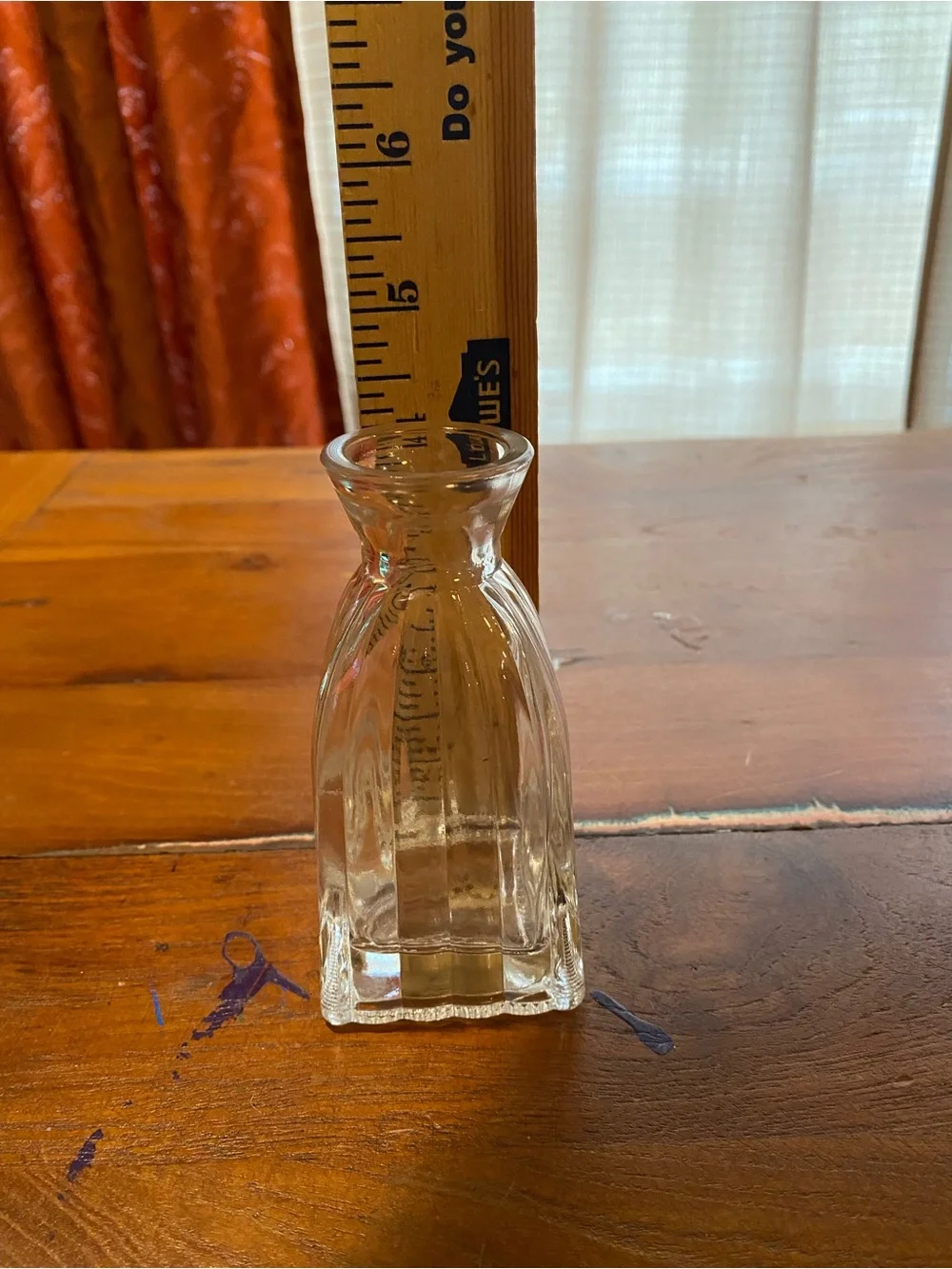Clear Glass Decorative Bud Vase